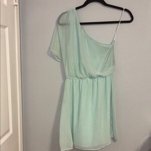 Express Mint One-Shoulder Dress